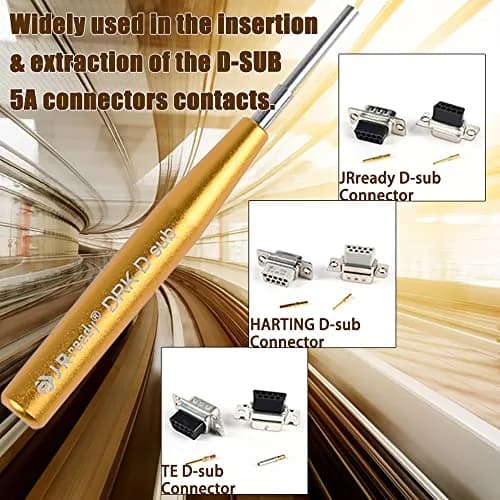 JRready DRK-D SUB Insertion Extraction Tool for D-Sub Pins | Stainless Steel, Gold (1-Pack) thumbnail 4