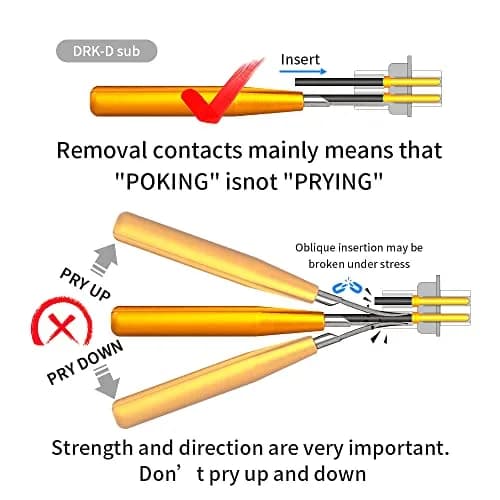 JRready DRK-D SUB Insertion Extraction Tool for D-Sub Pins | Stainless Steel, Gold (1-Pack) thumbnail 5