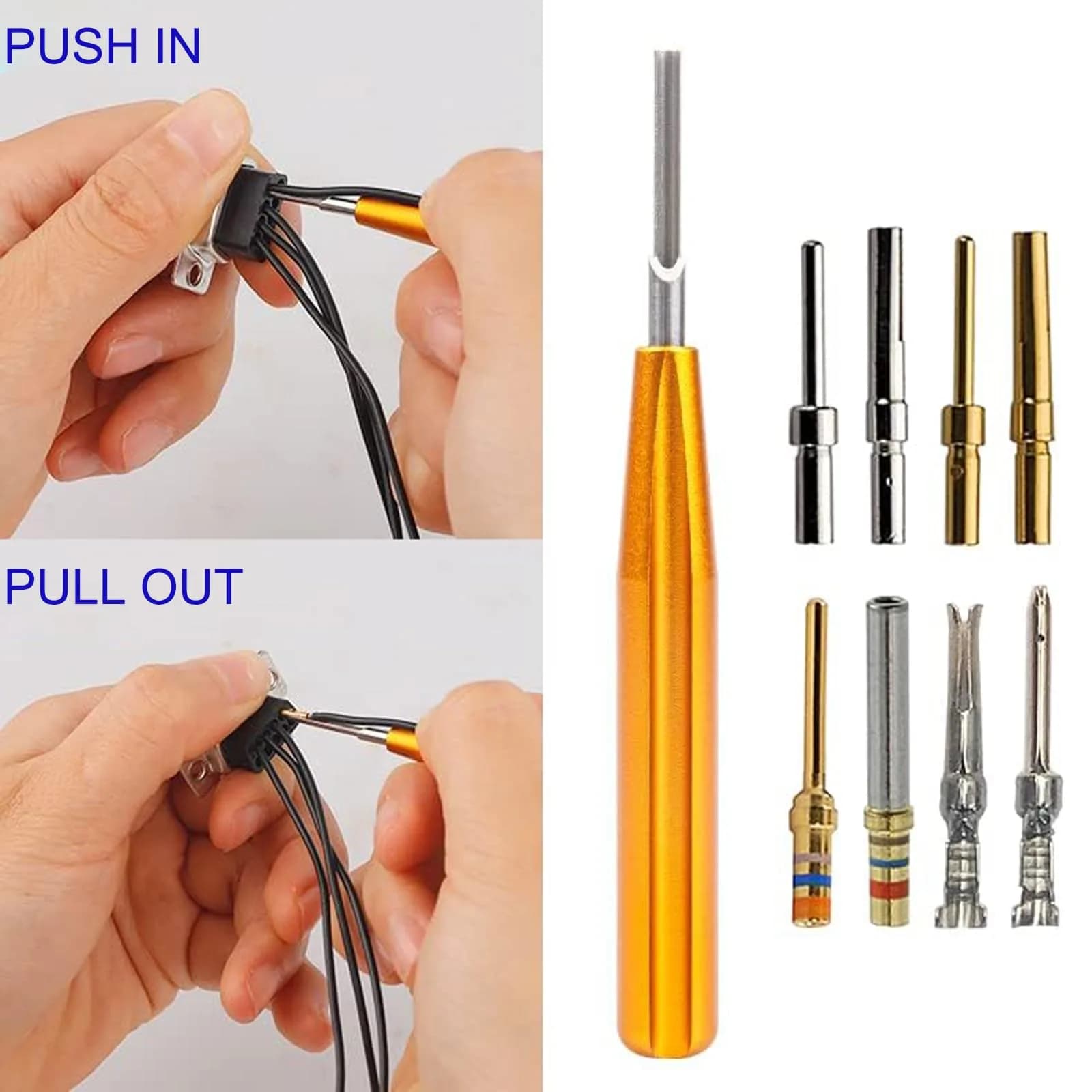 JRready DRK-D SUB Insertion Extraction Tool for D-Sub Pins | Stainless Steel, Gold (1-Pack) - view 7