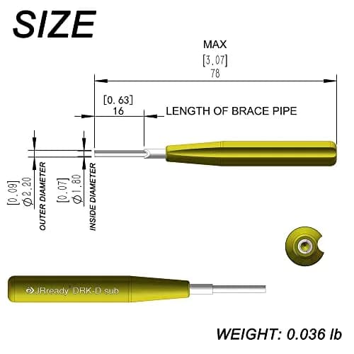 JRready DRK-D SUB Insertion Extraction Tool for D-Sub Pins | Stainless Steel, Gold (1-Pack) thumbnail 2