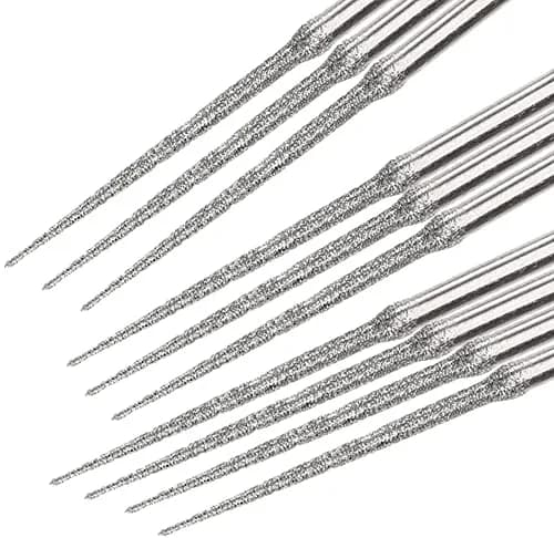 Luo ke 10pcs 3mm Shank Diamond Grinding Head Burr Punch Needle Drilling Bits Small Cone 1mm | Rotary Tool Accessories thumbnail 1