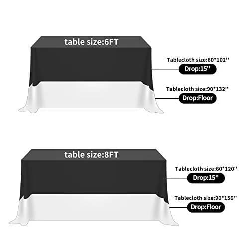 Fokitut Waterproof Rectangle Tablecloth 60x102 Inch | Stain & Wrinkle Resistant Polyester thumbnail 3