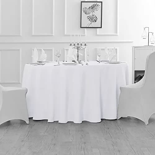 Fokitut Waterproof Round Tablecloth 70 Inch | Stain & Wrinkle Resistant Polyester thumbnail 5