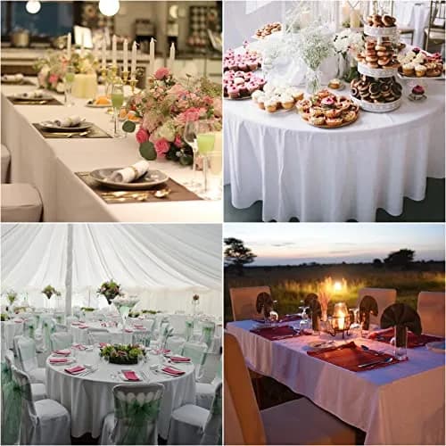 Fokitut Waterproof Round Tablecloth 70 Inch | Stain & Wrinkle Resistant Polyester thumbnail 6