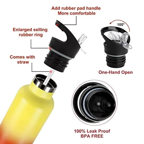 Neihepal Gradient Color Stainless Steel Water Bottle 24oz | Double Wall Vacuum Insulated for Hot & Cold (120 chars) thumbnail 4