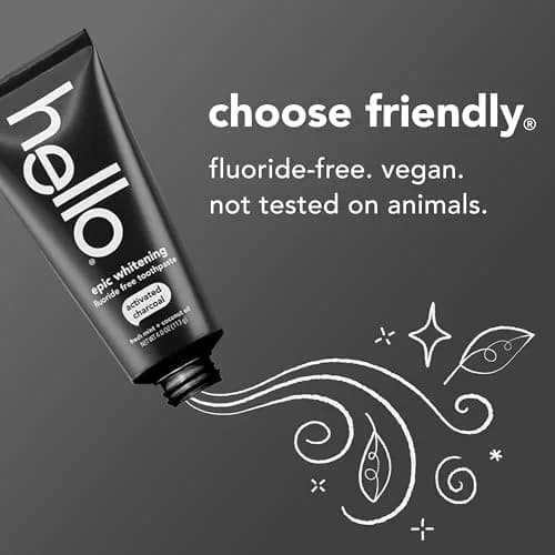 hello Epic Whitening Activated Charcoal Fluoride Free Toothpaste 4 oz (118ml) Tubes | Whitens Naturally thumbnail 4