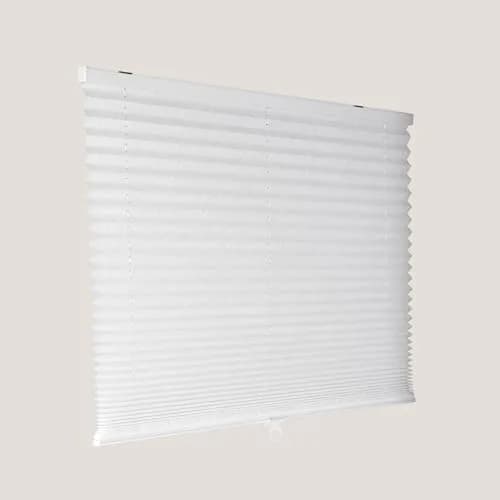Calyx Interiors Pleated Fabric Window Shades, 40" W x 60" H, White | Cordless Light Filtering Window Shade thumbnail 4