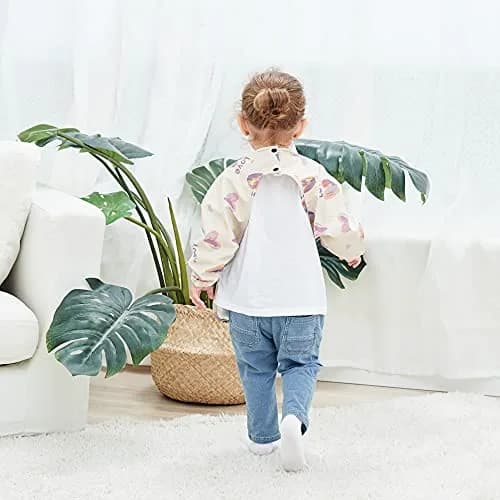GZMM Waterproof Baby Bibs Long Sleeve Feeding Bib with Food Catcher | Easy Clean & Washable for 6-24 Months thumbnail 5