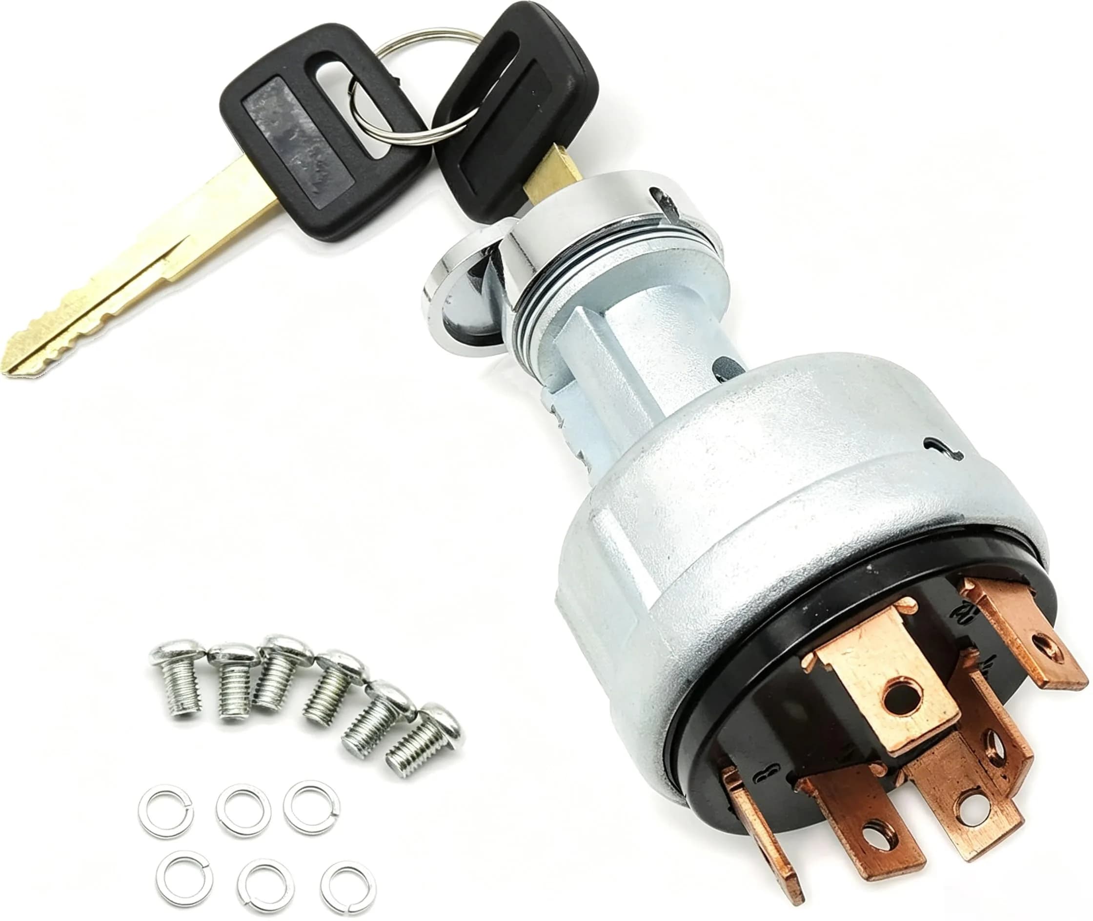 HiSport Ignition Starter Key Switch 12V (4-Pin, Screw Terminal) | Replaces Komatsu 22B-06-11910