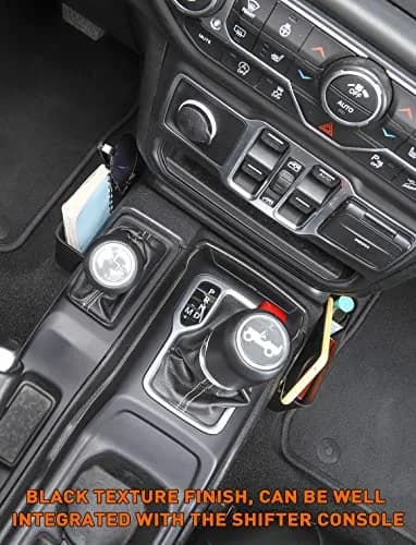 Savadicar GT-2 Shifter Storage Box with Microfibers | Jeep Wrangler & Gladiator Organizer, Black, 1 PC thumbnail 7