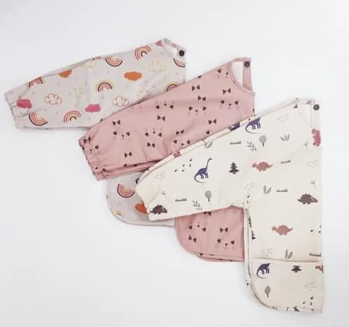 GZMM Waterproof Baby Bibs Long Sleeve Feeding Bib with Food Catcher, Easy Clean & Washable | Infant Toddler Bibs for 6-24 Months thumbnail 6