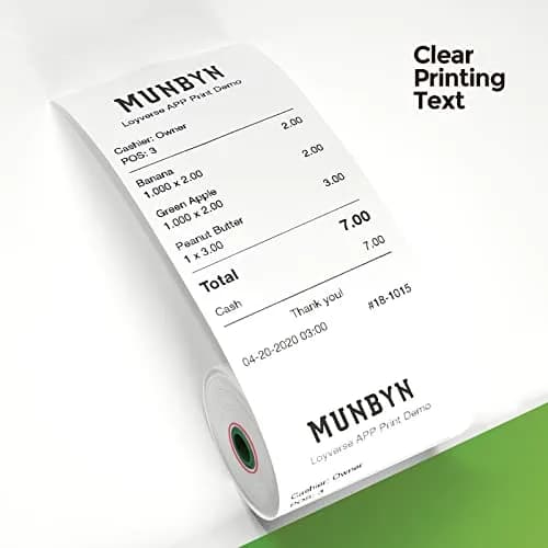 MUNBYN Thermal Receipt Paper 3 1/8" x 230ft (80mm x 70.1m) | BPA Free, 10 Rolls for POS Printers thumbnail 8