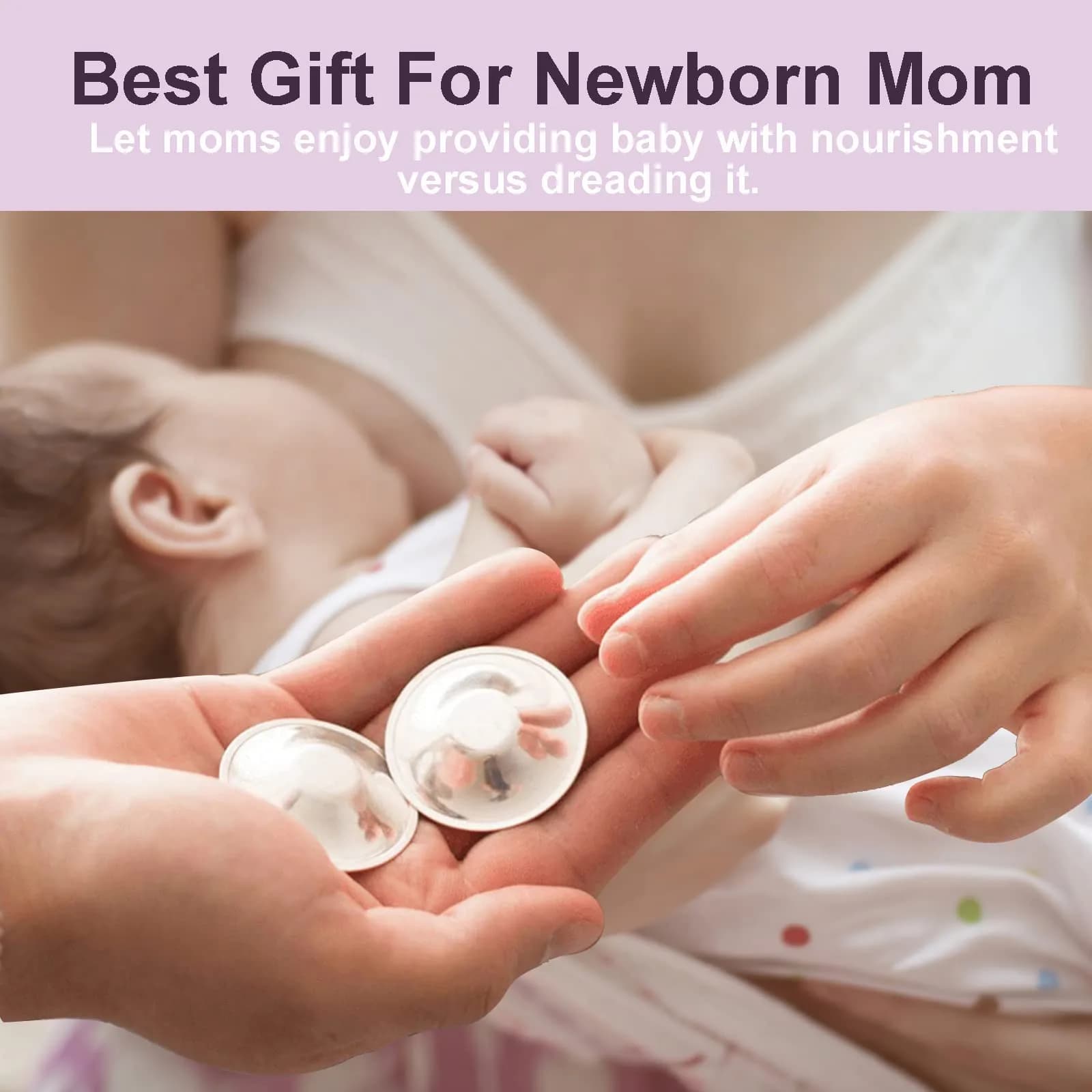 Boboduck 925 Silver Nipple Shields for Nursing Newborn | Protects Sore Nipples, Prevents Cracks & Infections (2-Pack, Standard Size) - view 6