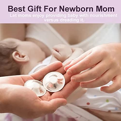 Boboduck 925 Silver Nipple Shields for Nursing Newborn | Protects Sore Nipples, Prevents Cracks & Infections (2-Pack, Standard Size) thumbnail 6
