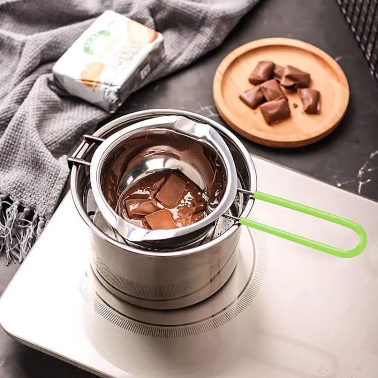 SONGZIMING Double Boiler Pot Set 600ml & 1600ml with Silicone Spatula | Induction Compatible Melting Pot thumbnail 9