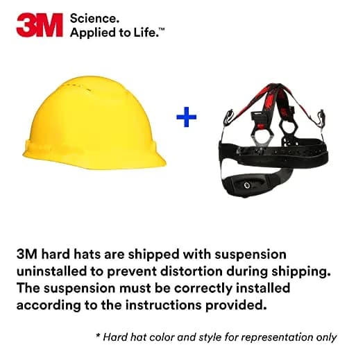 3M SecureFit H-702SFR-UV Yellow Non-Vented Cap Style Hard Hat | ANSI Z89.1 Type 1 Class G & E thumbnail 2