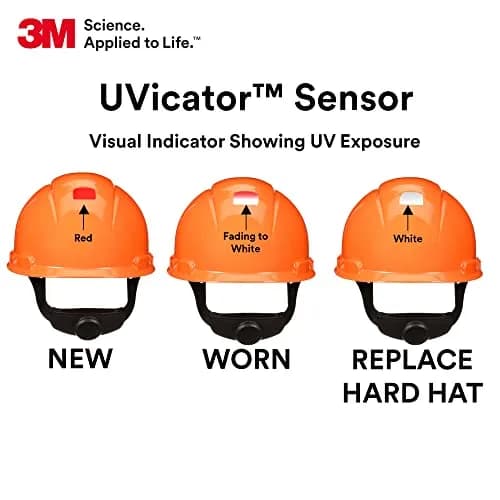 3M SecureFit H-707SFV-UV Vented Hard Hat, Hi-Vis Orange, 50-64 cm (6-1/4 to 8) | ANSI Z89.1 Type 1 Class C thumbnail 4