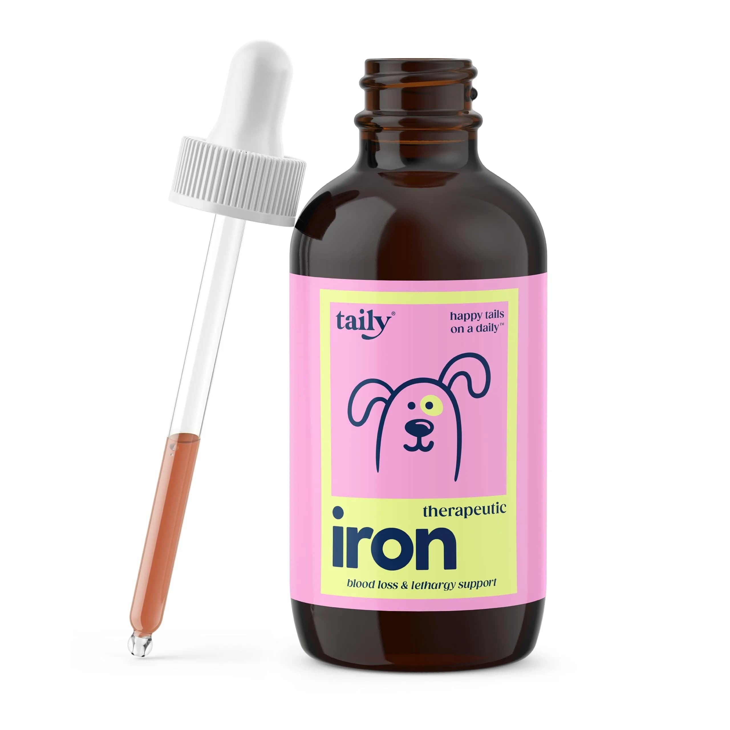 Taily AminoPets Liquid Iron Supplements for Dogs, Cats | Supports Anemia, Low Energy & Lethargy | Made in USA