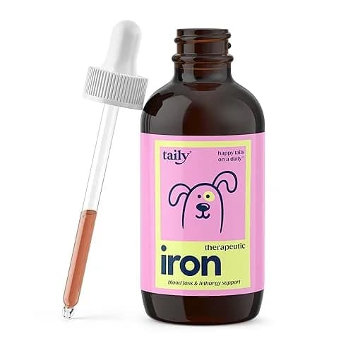 Taily AminoPets Liquid Iron Supplements for Dogs, Cats | Supports Anemia, Low Energy & Lethargy | Made in USA thumbnail 1