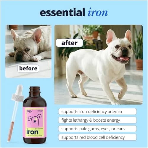 Taily AminoPets Liquid Iron Supplements for Dogs, Cats | Supports Anemia, Low Energy & Lethargy | Made in USA thumbnail 2