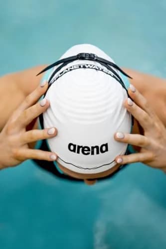 ARENA Aquaforce Wave Silicone Racing Swim Cap Large | FINA-Approved Hydrodynamic Performance thumbnail 8