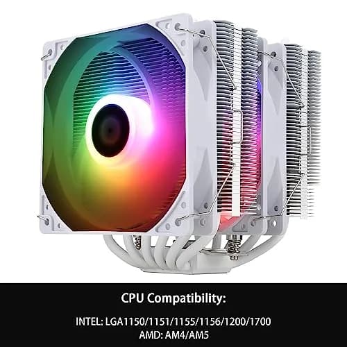 Thermalright Peerless Assassin 120 SE ARGB White CPU Air Cooler | 6 Heat Pipes, Dual 120mm PWM Fans, LGA1700/AM5 Compatible thumbnail 4