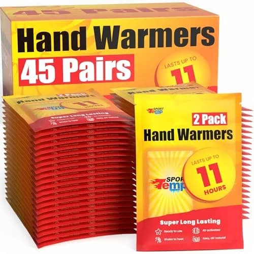 Sport Temp Hand Warmers (45 Pairs / 90 Count) — Up to 11 Hours Heat | Air Activated, Odorless, TSA Compliant thumbnail 1