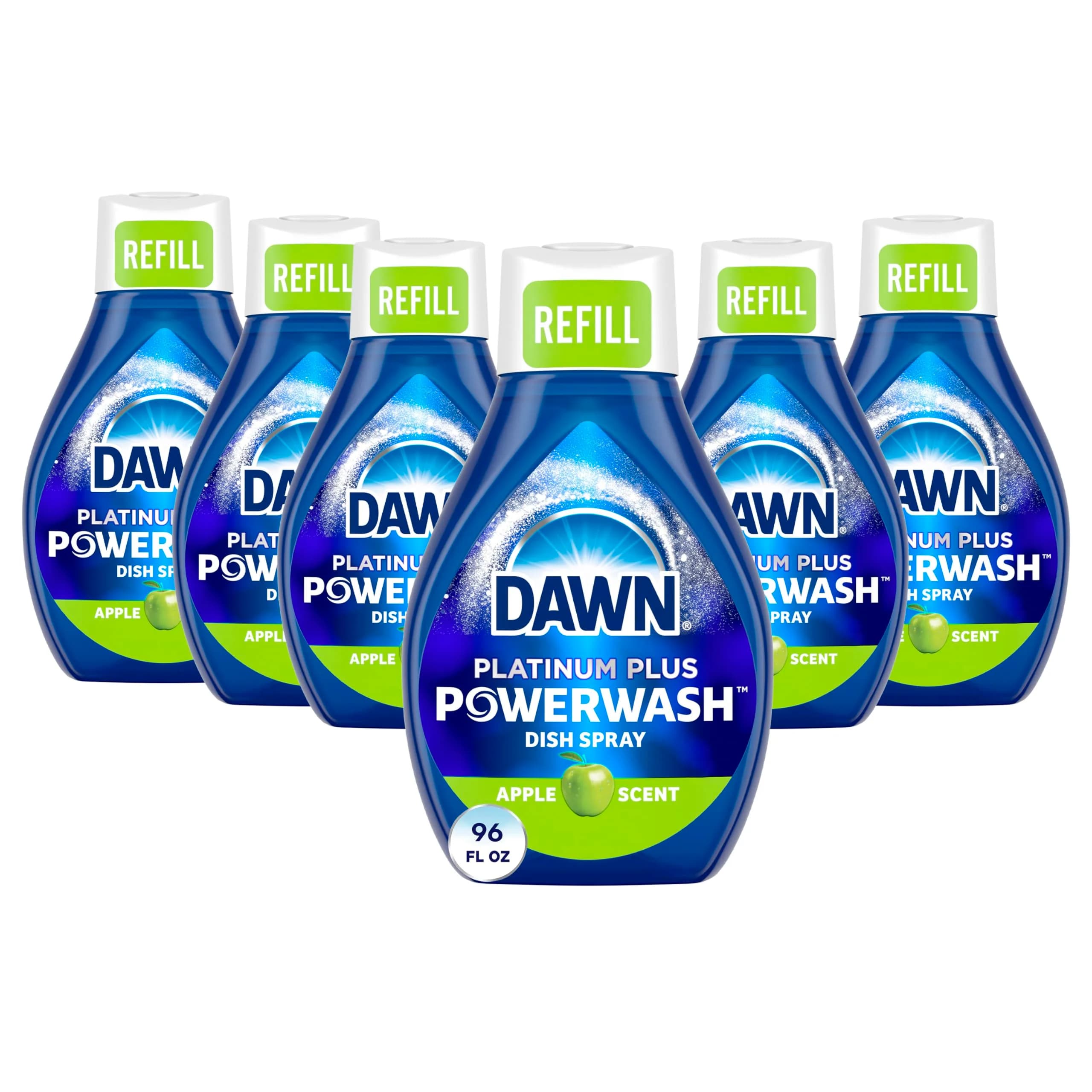 Dawn Platinum Powerwash Dish Spray Apple Scent Refill 96 fl oz (2.84 L) | 5X Faster Grease Cleaning