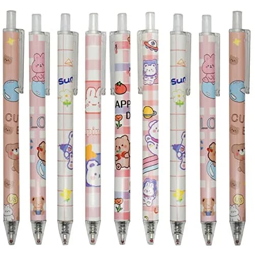 Maydahui Cartoon Bear Rabbit Gel Pen Set 12 pcs | Smooth Ink, Animal Design, 0.5mm Fine Point thumbnail 1