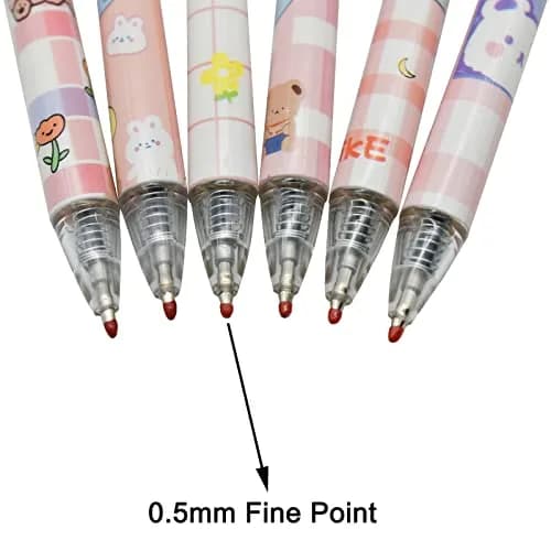 Maydahui Cartoon Bear Rabbit Gel Pen Set 12 pcs | Smooth Ink, Animal Design, 0.5mm Fine Point thumbnail 4