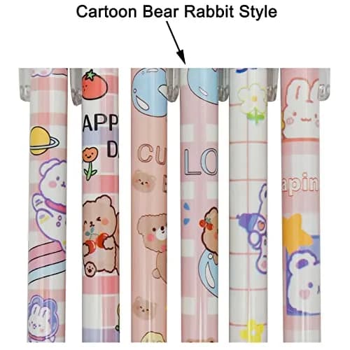 Maydahui Cartoon Bear Rabbit Gel Pen Set 12 pcs | Smooth Ink, Animal Design, 0.5mm Fine Point thumbnail 3