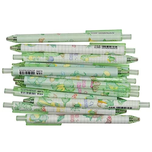 Maydahui Retractable Dinosaur Gel Pens 12-Pack (0.5mm Fine Point, Black Ink) | Smooth Writing for Students & Office thumbnail 9