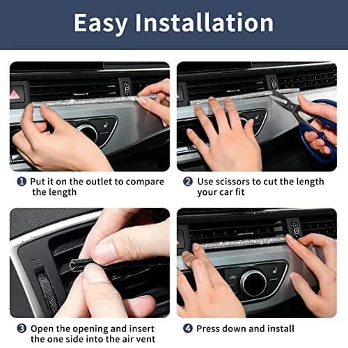 INSAUTO Bling Car Vent Outlet Trim 10-Pack | Sparkle Car Interior Decoration thumbnail 5