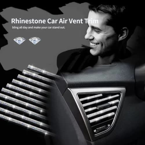 INSAUTO Bling Car Vent Outlet Trim 10-Pack | Sparkle Car Interior Decoration thumbnail 8