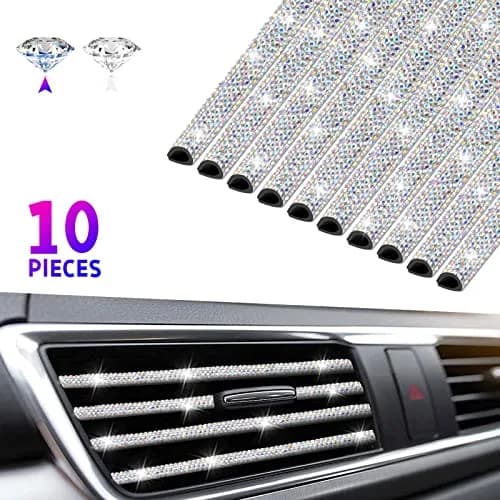 INSAUTO Bling Car Vent Outlet Trim 10-Pack | Sparkle Car Interior Decoration thumbnail 2