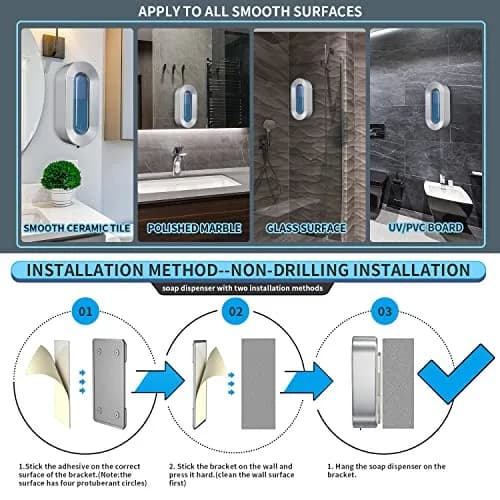 Haiaoxonr Automatic Soap Dispenser 700ml | Touchless Wall Mount for Bathroom & Kitchen thumbnail 6