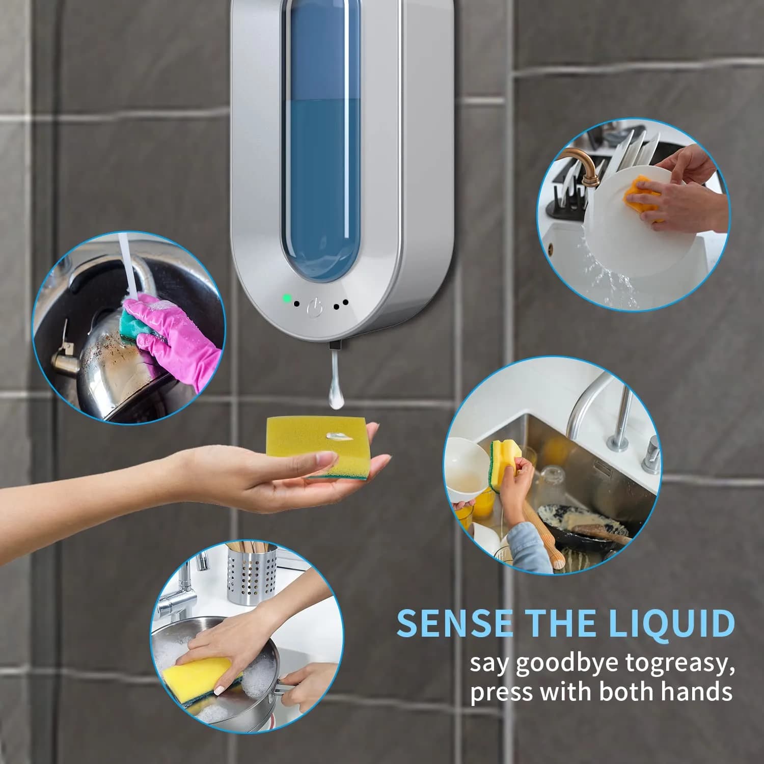 Haiaoxonr Automatic Soap Dispenser 700ml | Touchless Wall Mount for Bathroom & Kitchen - view 2