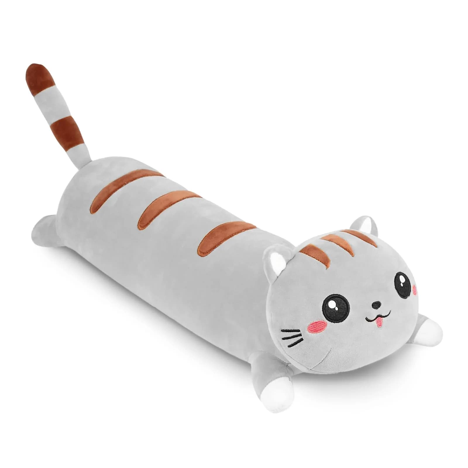 AFAN Long Cat Plush 42 Inch | Cute Realistic Body Stuffed Animal Pillow for Kids & Adults — Grey C / 42 Inch