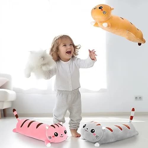 AFAN Long Cat Plush 42 Inch | Cute Realistic Body Stuffed Animal Pillow for Kids & Adults thumbnail 5