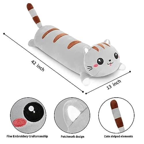 AFAN Long Cat Plush 42 Inch | Cute Realistic Body Stuffed Animal Pillow for Kids & Adults thumbnail 2