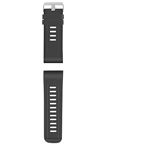 Rainbuvvy Silicone Watch Band for DM100 LEMFO 2.86" Screen, 32mm Width | Black Sports Band with Tang Buckle thumbnail 2