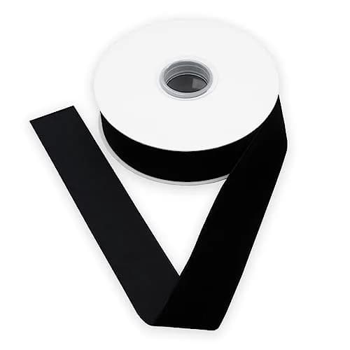 XMRIBBON Black Velvet Ribbon Single Sided 3.8 cm (1 1/2 Inch) by 9.14 m (10 Yards) Spool | Classic Solid Nylon Craft Ribbon thumbnail 4