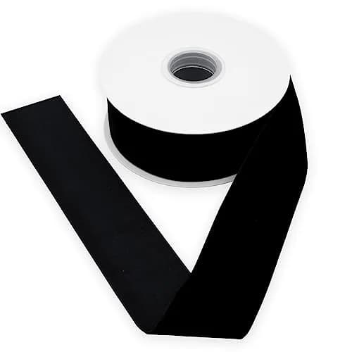 XMRIBBON Black Velvet Ribbon Single Sided, 5.08 cm (2 Inch) x 9.14 m (10 Yards) Spool | Classic Solid Craft Ribbon thumbnail 4