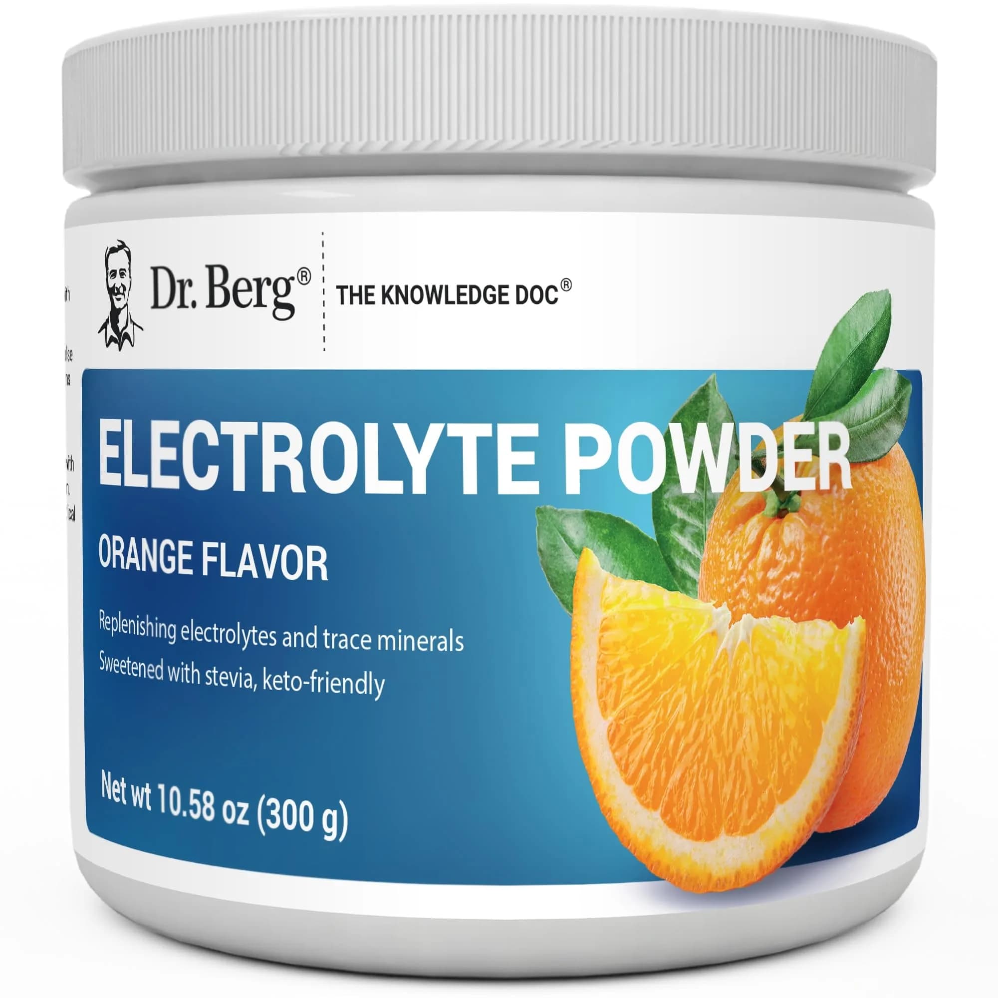 Dr. Berg Orange Keto Electrolyte Powder - 50 Servings, Zero Sugar, 1000mg Potassium - main product image