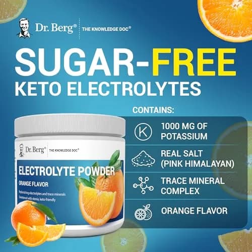 Dr. Berg Zero Sugar Hydration Keto Electrolyte Powder 10.86oz | 50 Servings, No Sugar, Pink Himalayan Salt thumbnail 7