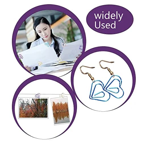 Auson 128 Pcs Colorful Paperclips and Binder Clips Set | 10 Patterns, Rust-Resistant, Holds Up To 50 Sheets thumbnail 7