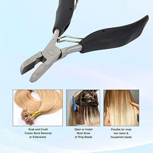 coloryoung Hair Extension Removal Tool 5.5 Inch | Durable Stainless Steel Hair Extension Pliers thumbnail 5