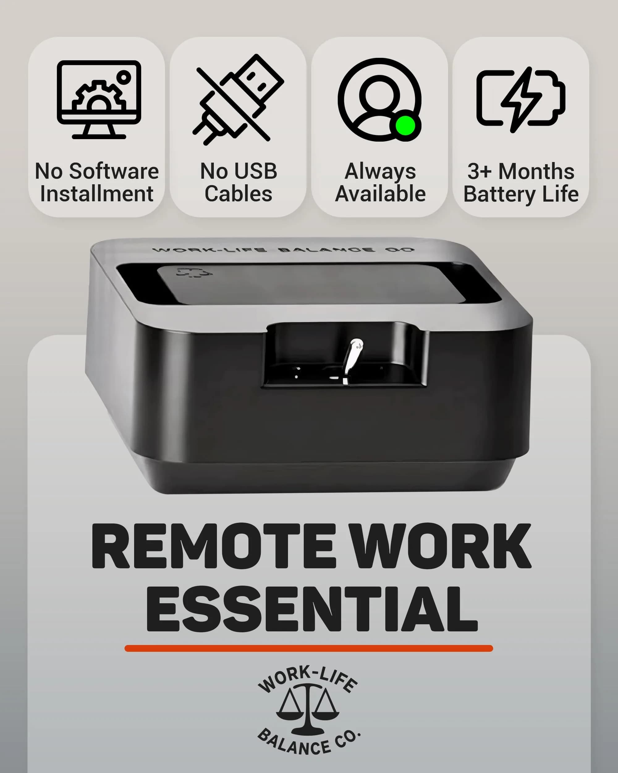 Work-Life Balance Corporation Mechanical Mouse Jiggler, Sunshine | Keeps PC Active - view 4