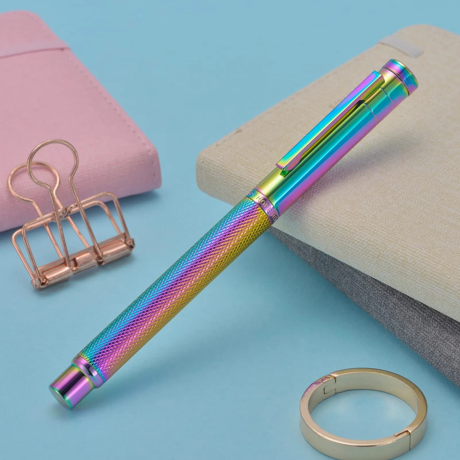 Asvine Hongdian 1851 Rainbow Fountain Pen with Fine Point Nib for Smooth Daily Writing - view 2