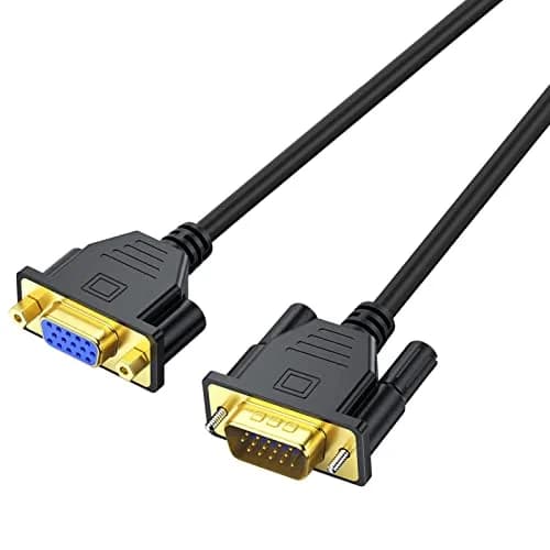 UV-CABLE 3FT VGA Extension Cable 2-Pack Male to Female Cord Extender Cable 0.91 m (3 ft) | 1080p HD Video Transmission thumbnail 9